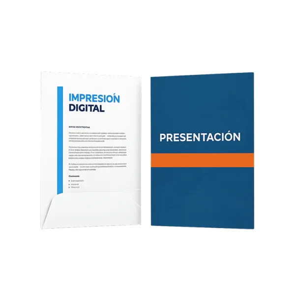carpeta A4 con solapa impresa – Imprenta Online Devoto