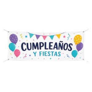 Banner personalizado de cumpleaños con nombre y edad