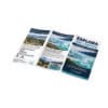 Folleto turístico con fotos de destinos y circuitos de viaje