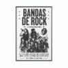 Poster con diseño gráfico inspirado en bandas de rock y recitales