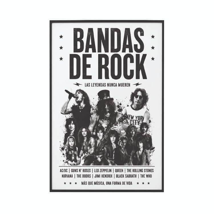 Poster Banda De Rock Portada Poster con diseño gráfico inspirado en bandas de rock y recitales
