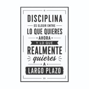 Poster tipográfico con frase motivacional en diseño minimalista