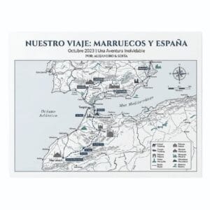 Poster con mapa personalizado de una ciudad en diseño gráfico
