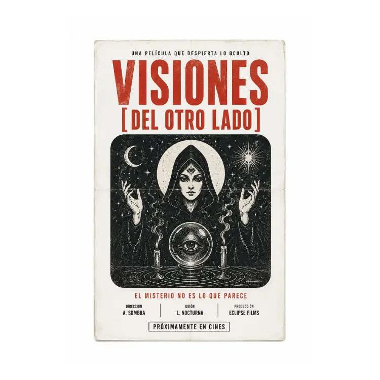 Poster-Vintage-Cine-Retro-portada Poster minimalista con ilustración botánica en tonos suaves