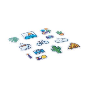 Stickers troquelados transparentes con diseño personalizado