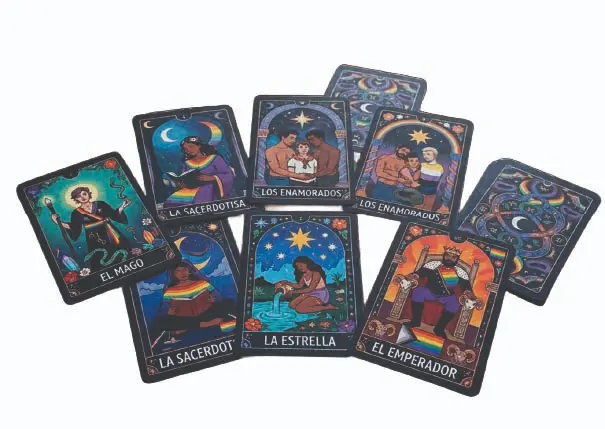 TAROT LGBT PORTADA Tarot LGTB personalizado con diseño colorido y diverso