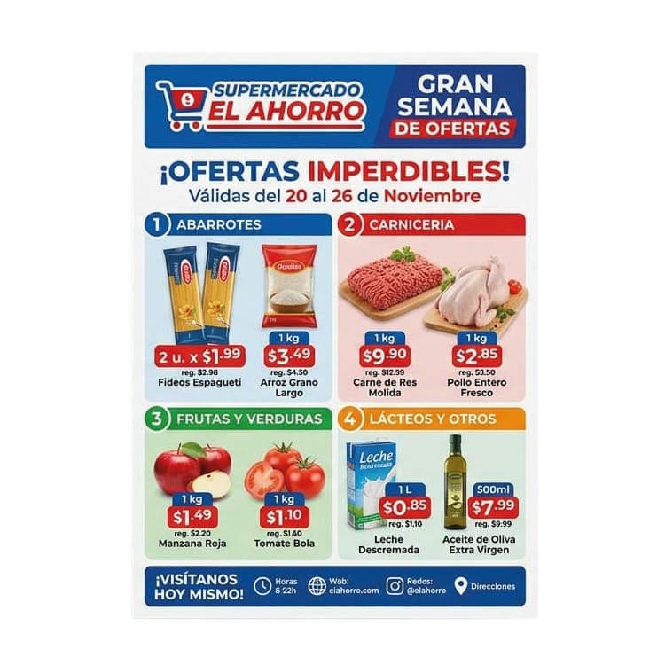 Volante Promocional de Ofertas Portada Volante promocional con ofertas y descuentos de un comercio