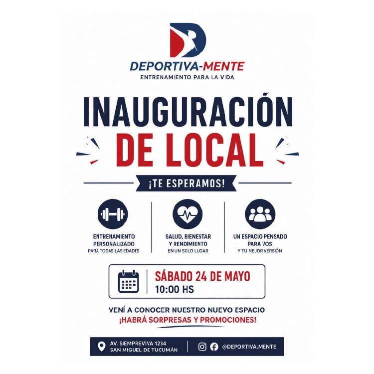 Volante de Inauguración de Local Portada Volante de inauguración de local con diseño promocional