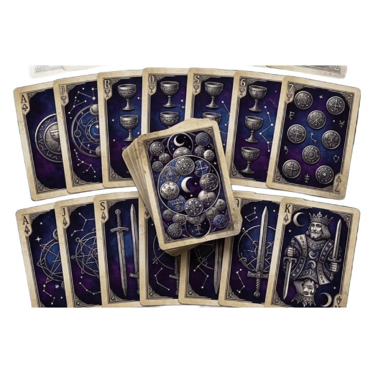 baraja-espanola-tarot-portada Baraja española con estética de tarot y simbología esotérica