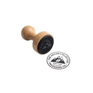 Sello de Madera con Logo para Packaging