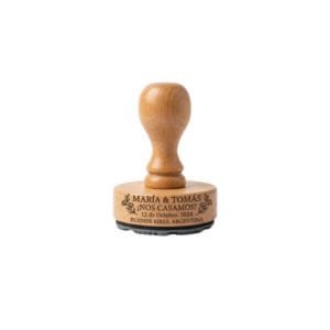 Sello de Madera para Invitaciones de Casamiento